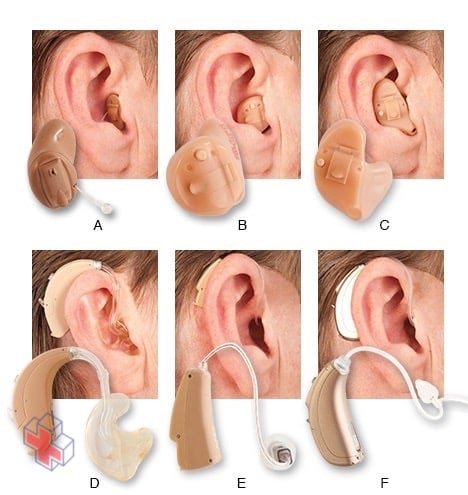 Common hearing aid styles